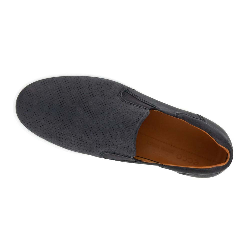 Férfi Ecco Soft 7 Slip-on Alkalmi Cipő Fekete Szürke | HU 482NWY